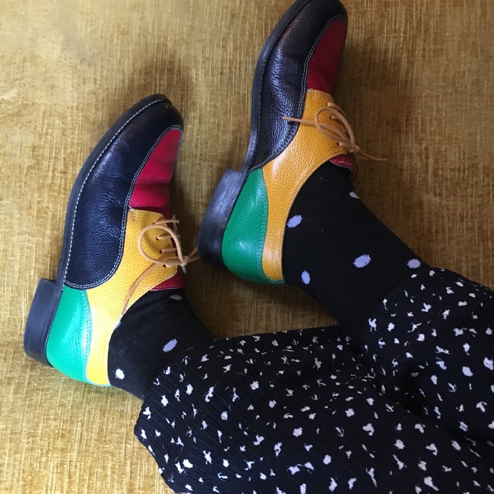 Minelli Color Block Oxfords